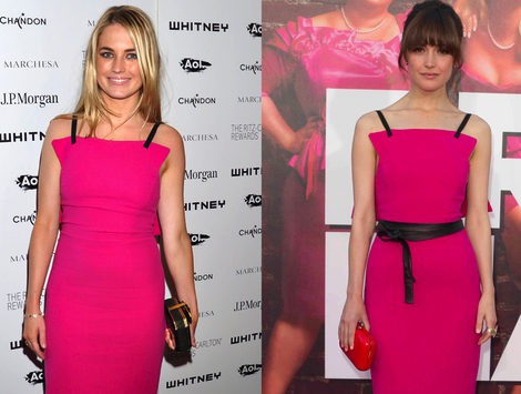 Un mismo vestido para dos celebrities: Rose Byrne y Amanda Hearst comparten gusto por la moda