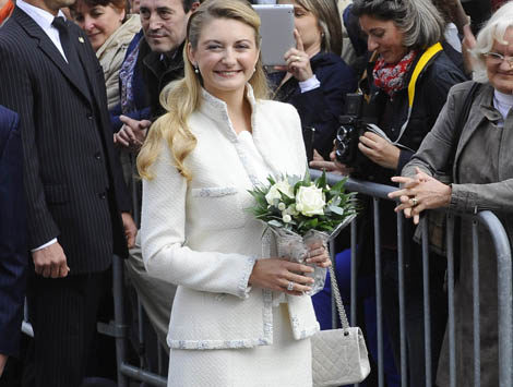 Stéphanie de Lannoy vestida de Chanel en su boda civil