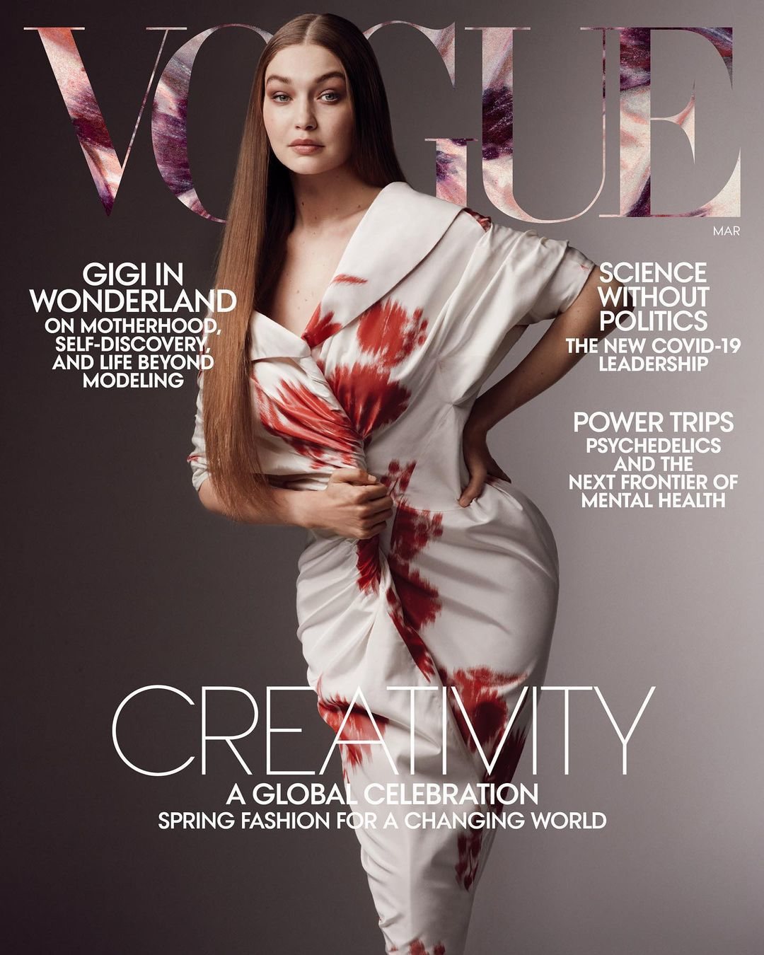 Gigi Hadid, portada de Vogue Magazine USA para el mes de marzo de 2021