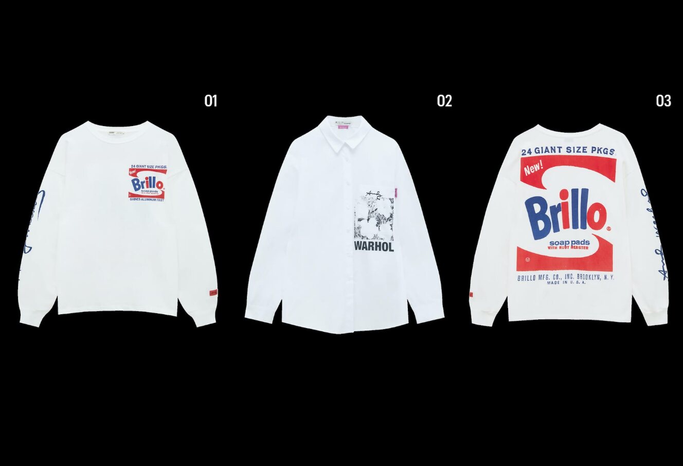 Camisetas blancas 'Brillo' y camisa 'Andy Warhol' | Foto: Cortesía de Pull&Bear