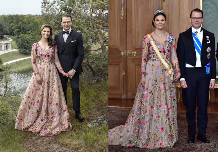Victoria de Suecia repite vestido un año después
