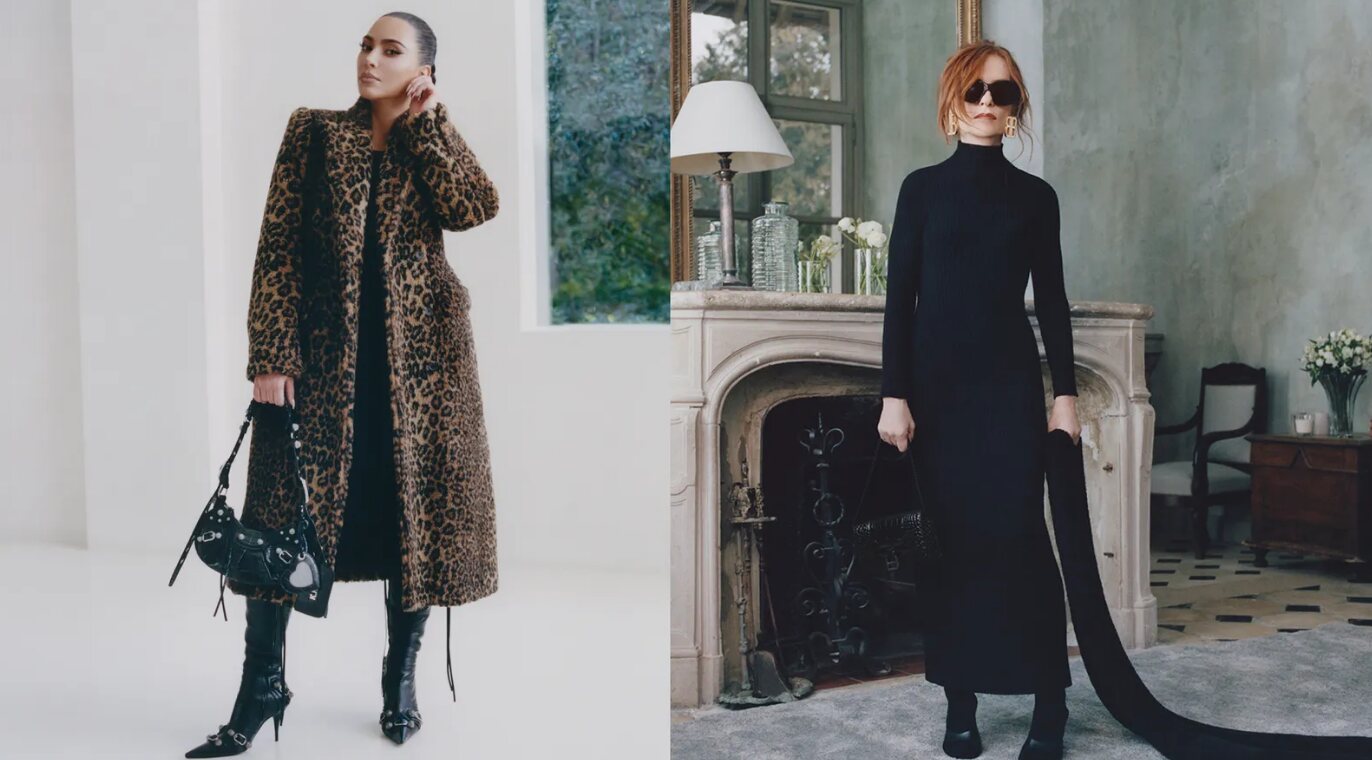 Kim Kardashian e Isabelle Huppert en la campaña | Foto: Stef Mitchell para Balenciaga