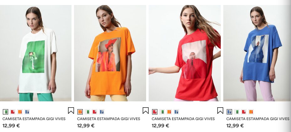 Camisetas con fotos de Gigi Vives por Albert Mullor | Foto: Lefties