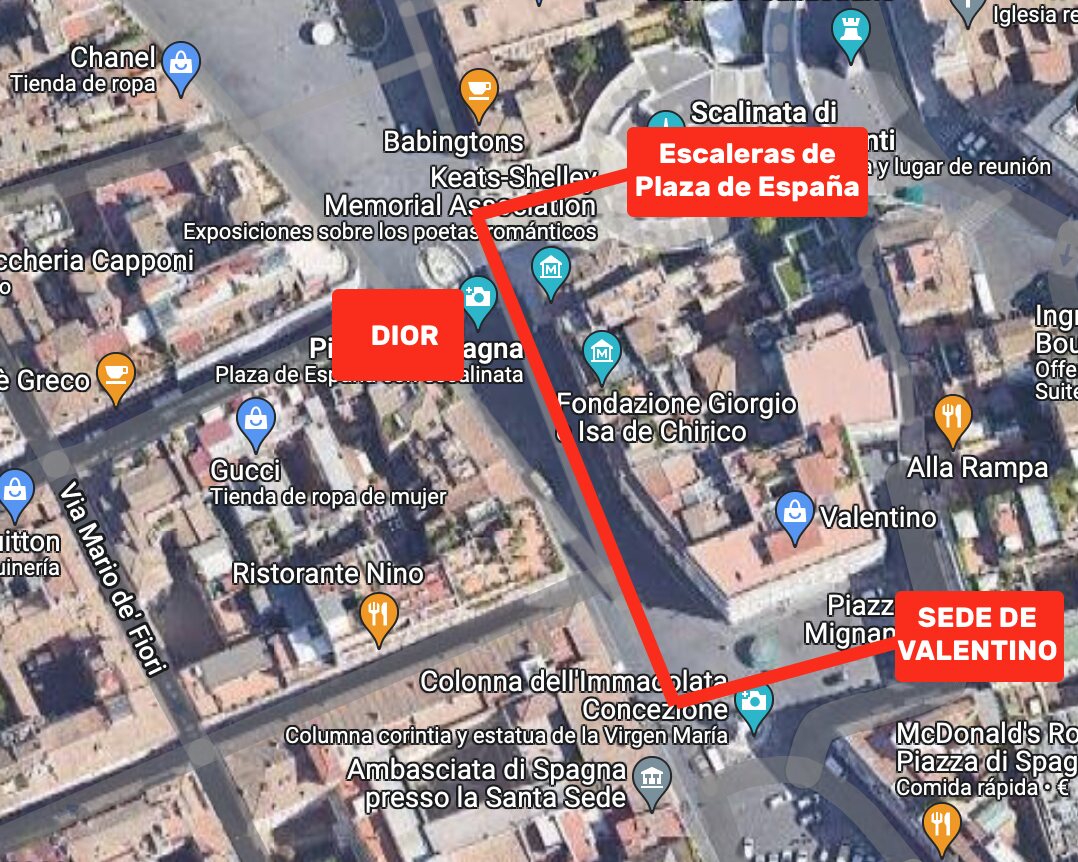 La tienda de Dior se ubica en plena Plaza de España | Foto: Google Maps