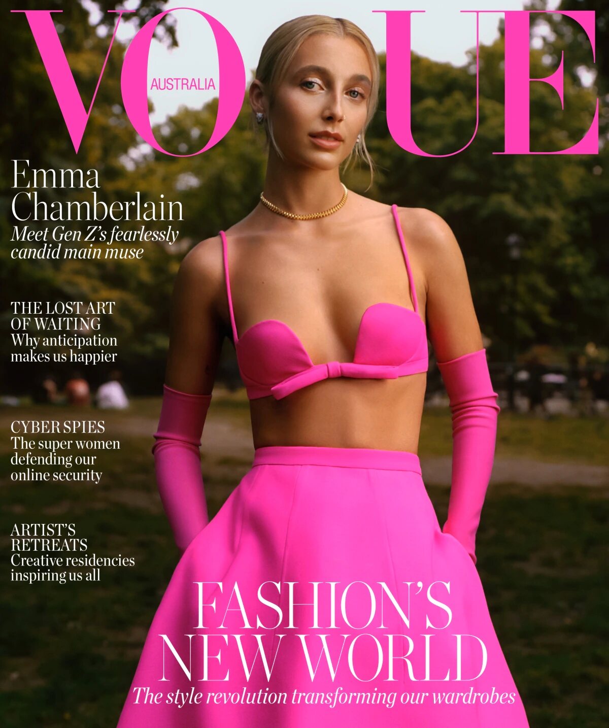 Emma Chamberlain en la portada de Vogue Australia
