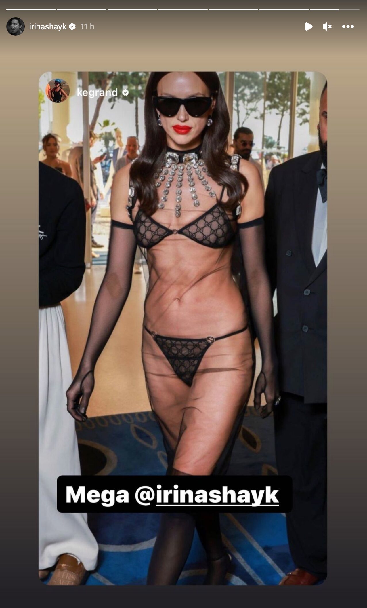 Irina Shayk apuesta por la tendencia 'no pants' en Cannes 2023 | Foto: Instagram