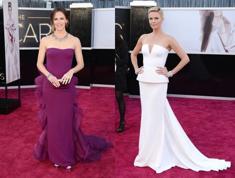 Jennifer Garner y Charlize Theron, las más elegantes de la Alfombra Roja
