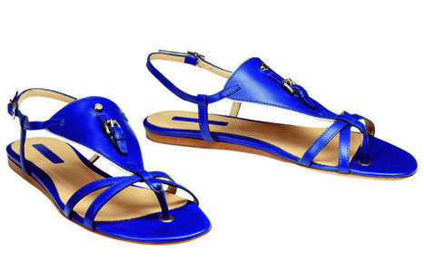 Sandalias azul eléctrico de Longchamp