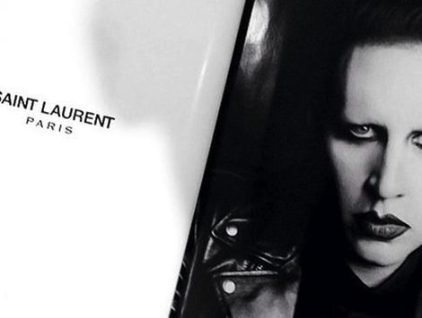 Marilyn Manson posando para la campaña de Yves Saint Laurent