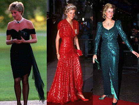 Vestidos de gala de Diana de Gales