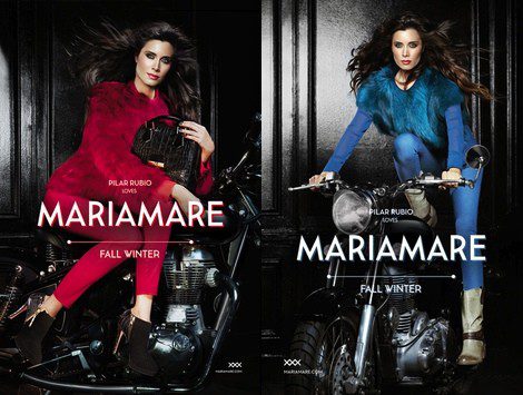 Dos imágenes promocionales de Pilar Rubio para Maria Mare