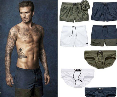 David Beckham posando para H&M y los diseños de la colección