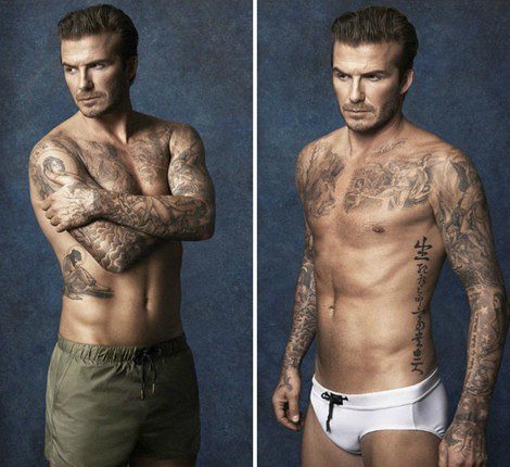 David Beckham posando para H&M