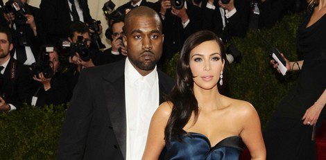 Kanye West y Kim Kardashian en la gala MET 2014