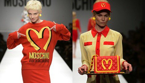 Diseños de Moschino inspirados en la comida rápida