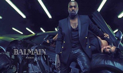 Kim Kardashian y Kanye West muestran su amor descontrolado en la nueva campaña de Balmain