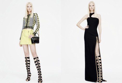 Faldas de corte sesentero y maxi cremalleras representarán la nueva colección 'Resort 2015' de Versace