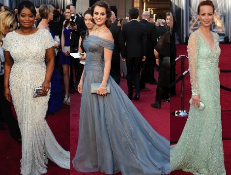Colores, paillettes y drapeados, las tendencias que dominaron la alfombra roja de los Oscars 2012