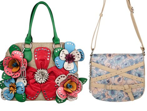 La línea 'Sara' de Loeds viste de flores a sus bolsos y complementos este verano2012