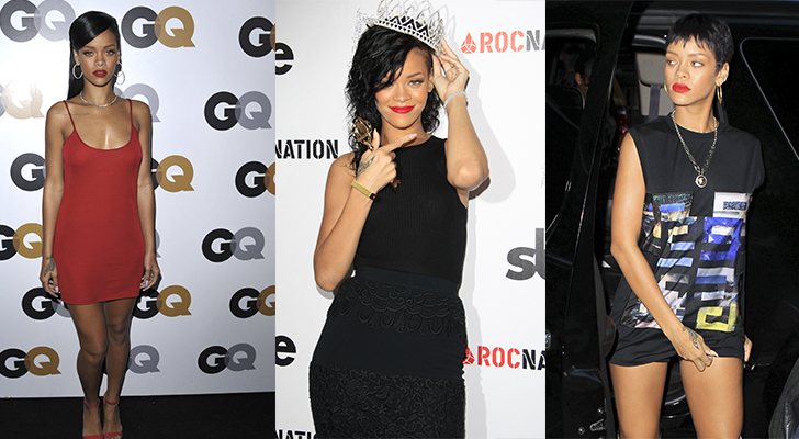 Varios looks de Rihanna en 2012