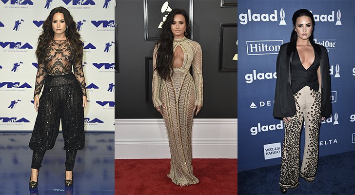 Varios looks de Demi Lovato en 2016 y 2017