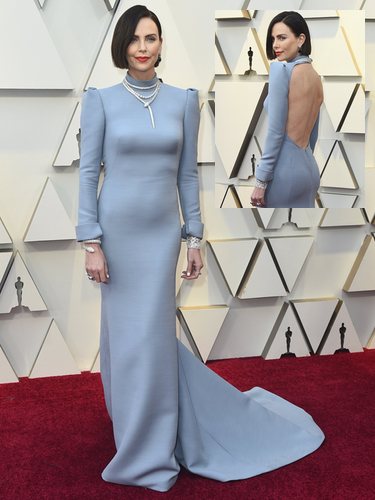 Charlize Theron con un vestido de Dior en los Oscar 2019