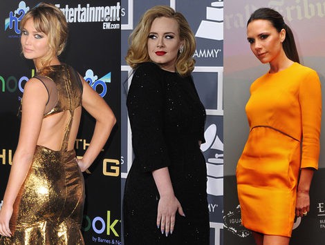 Jennifer Lawrence, Adele y Victoria Beckham