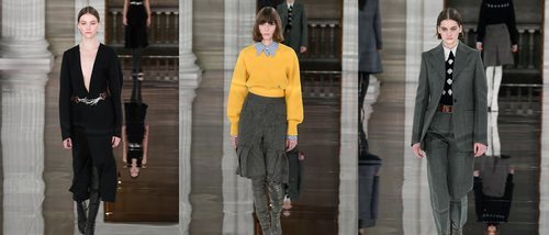 Colores neutros y tejidos fluidos, las claves de la colección otoño/invierno 2020-21 de Victoria Beckham en Londres