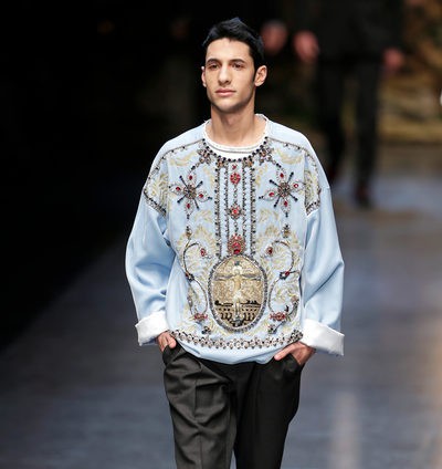 Devoción religiosa en el otoño/invierno 2013/2014 de Dolce & Gabbana de la Semana de la Moda Masculina de Milán