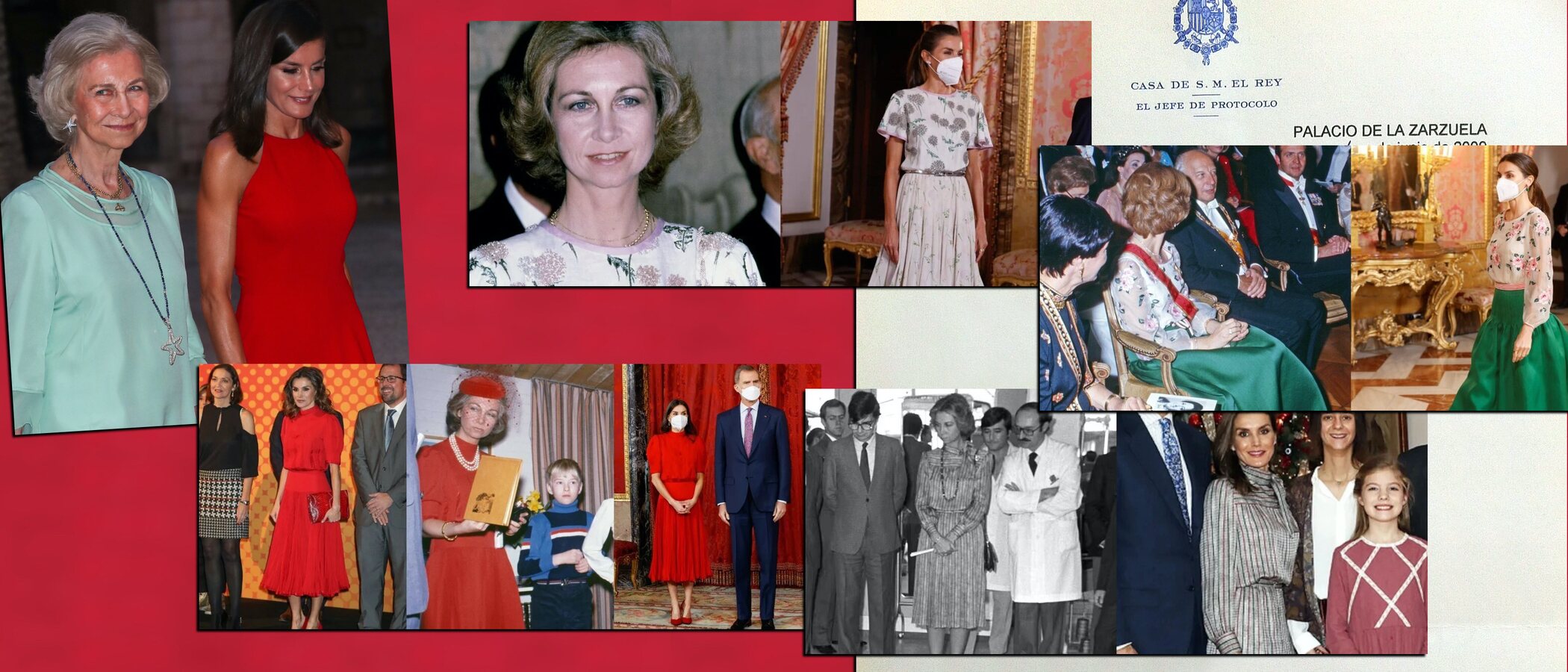 El 'vestidor de pasar' o como la Reina Letizia ha sabido recuperar 5 grandes looks de la Reina Sofía