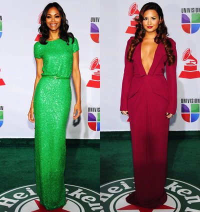 Demi Lovato y Zoe Saldaña deslumbran en los Grammy Latinos 2011