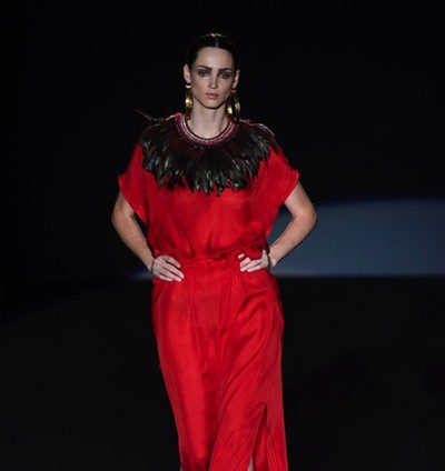 Los aires aztecas en la primavera/verano 2015 de Roberto Verino en Madrid Fashion Week