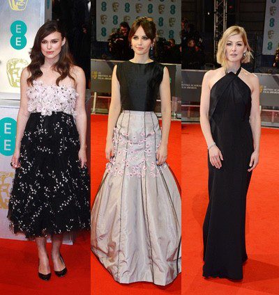 Rosamund Pike, Felicity Jones y Keira Knighthley, entre las peor vestidas de los BAFTA 2015