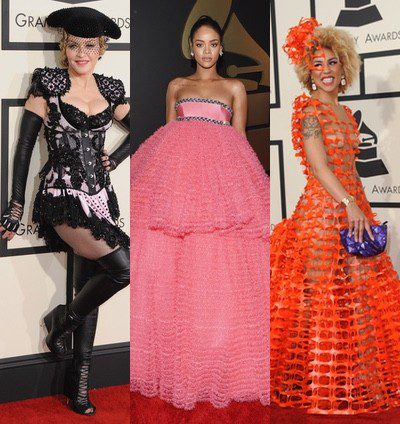 Madonna, Rihanna y Kim Kardashian, entre las peor vestidas de los Grammy 2015
