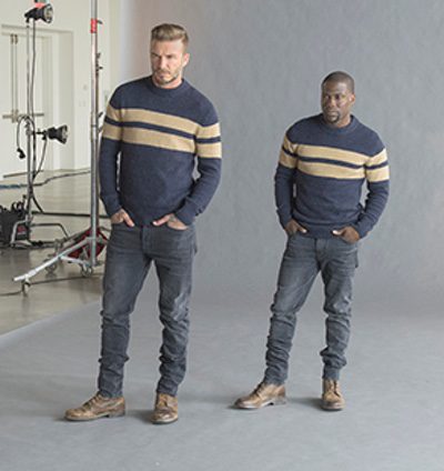 David Beckham prepara la campaña de su segunda colección de esenciales para H&M con Kevin Hart