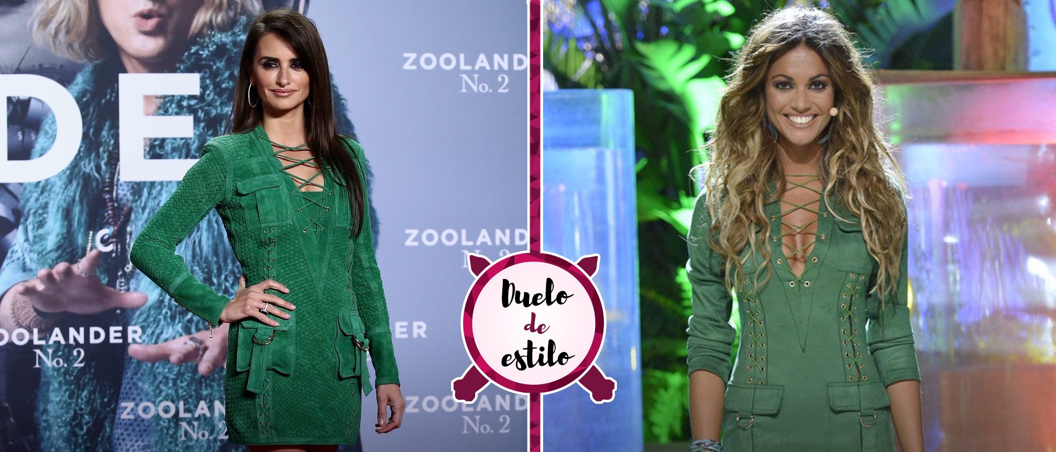 Penélope Cruz y Lara Álvarez con un vestido verde muy parecido. ¿Quién lo luce mejor?