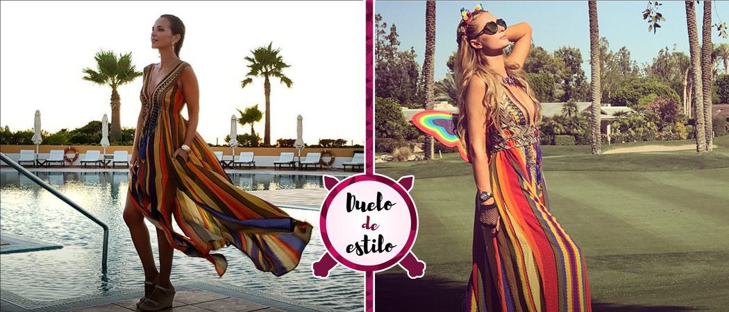 Paula Echevarría y Paris Hilton se decantan por el mismo look étnico. ¿A quién le sienta mejor?