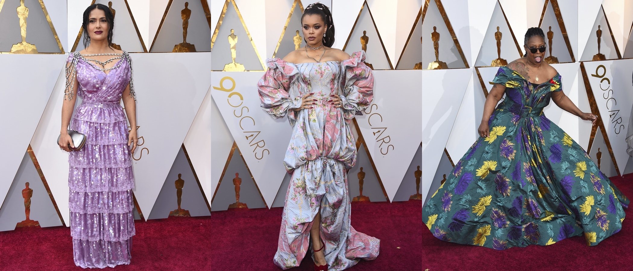 Salma Hayek, Andra Day y Whoopi Goldberg entre las peor vestidas de los Premios Oscar 2018