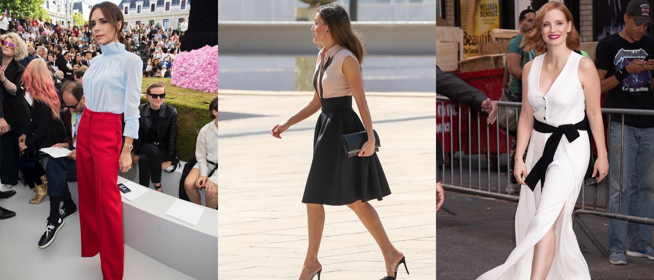 Jessica Chastain, la Reina Letizia y Victoria Beckham, entre las mejor vestidas de la semana