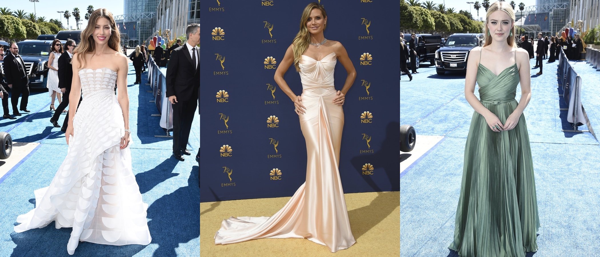 Dakota Fanning, Jessica Biel y Heidi Klum, entre las mejor vestidas Premios Emmy 2018