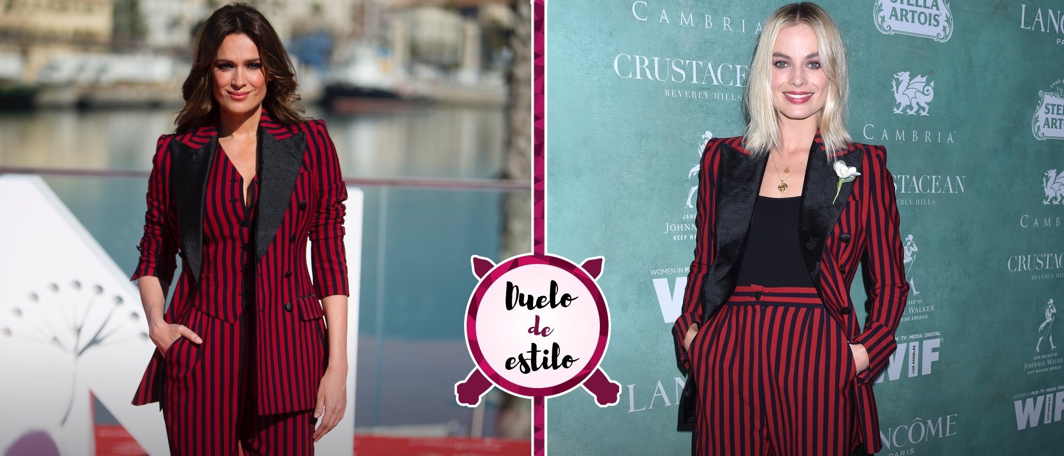 Mar Saura, Margot Robbie y el mismo traje de chaqueta de Dolce&Gabbana. ¿A quién le sienta mejor?