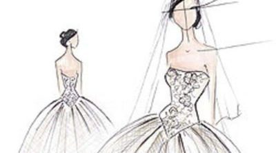 Los bocetos de los tres trajes de novia de Kim Kardashian