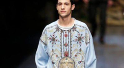 Devoción religiosa en el otoño/invierno 2013/2014 de Dolce & Gabbana de la Semana de la Moda Masculina de Milán