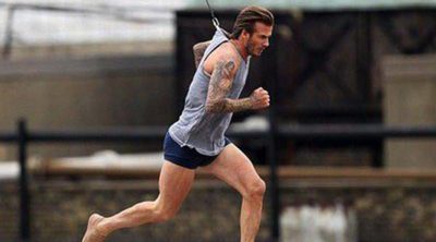 David Beckham corre sobre los tejados de Londres en el rodaje de su nuevo anuncio para H&M