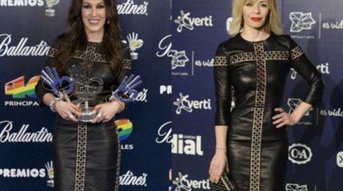 ¿Quién lo lleva mejor? Malú y María Adánez lucen el mismo vestido de cuero y transparencias