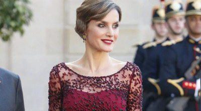 La Reina Letizia pasea el estilo de Felipe Varela, Nina Ricci y Carolina Herrera en su Viaje de Estado a Francia