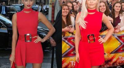 ¿Quién lo lleva mejor? Irina Shayk y Rita Ora lucen el mismo Versace rojo