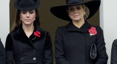 Kate Middleton y Máxima de Holanda se lo juegan todo al negro en el Día del Recuerdo