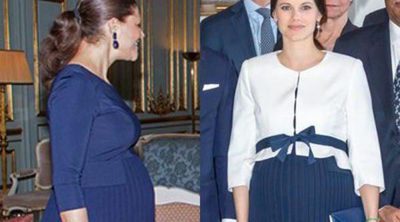 La Princesa Victoria de Suecia y Sofia Hellqvist comparten vestido premamá: ¿quién lo luce mejor?