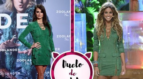Penélope Cruz y Lara Álvarez con un vestido verde muy parecido. ¿Quién lo luce mejor?